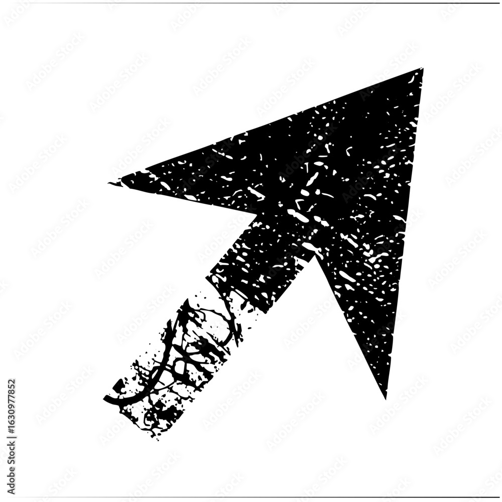 Poster vector distressed upward arrow conveys progress and direction.