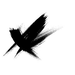 Vector Dynamic brushstroke features bold black shapes and textured edges.