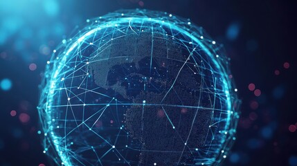 Global network connections representing digital transformation and worldwide communication.