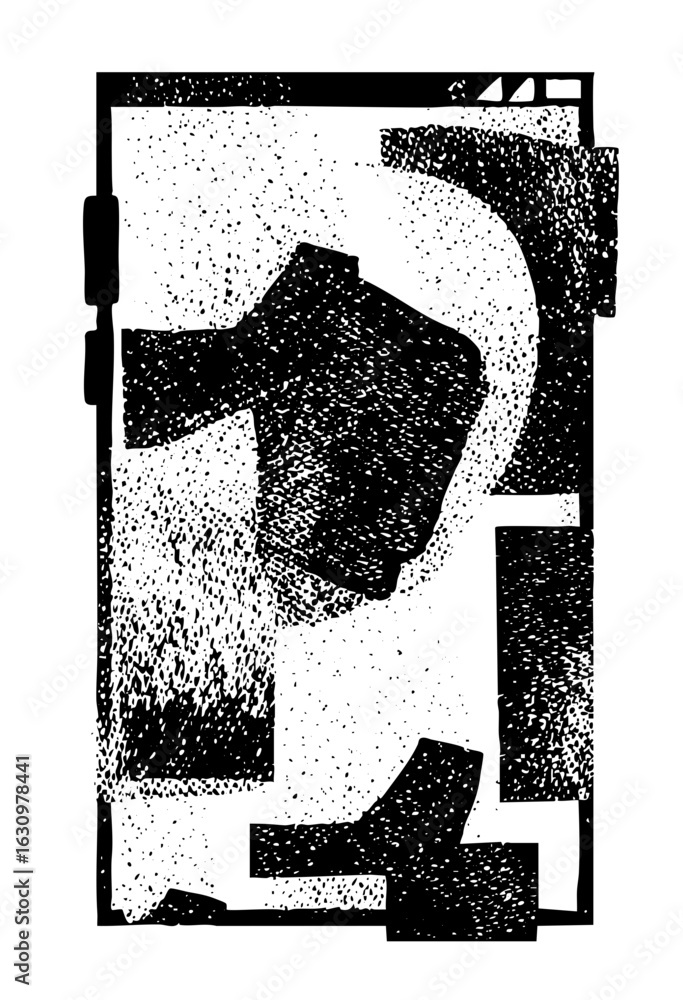 Poster vector abstract camera with geometric shapes.