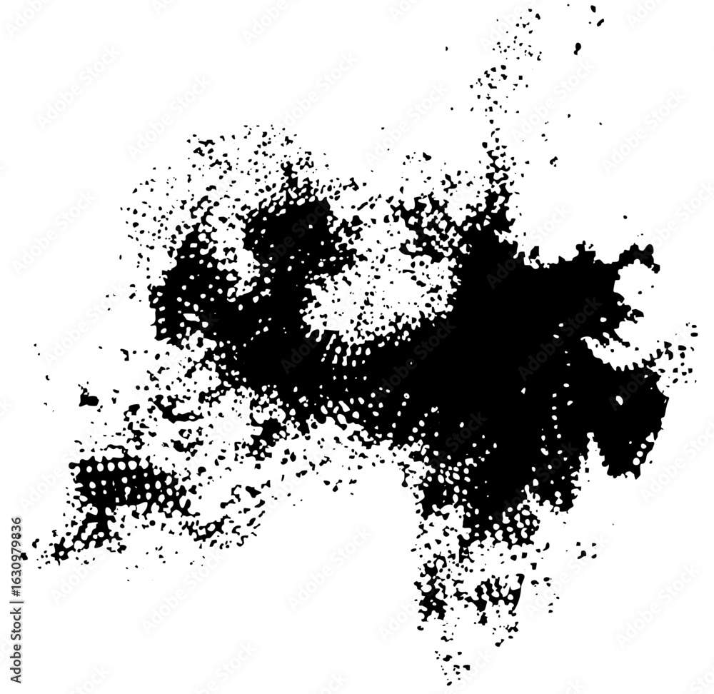 Poster vector abstract black splatter element.