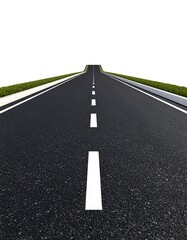 Empty road stretching into distance