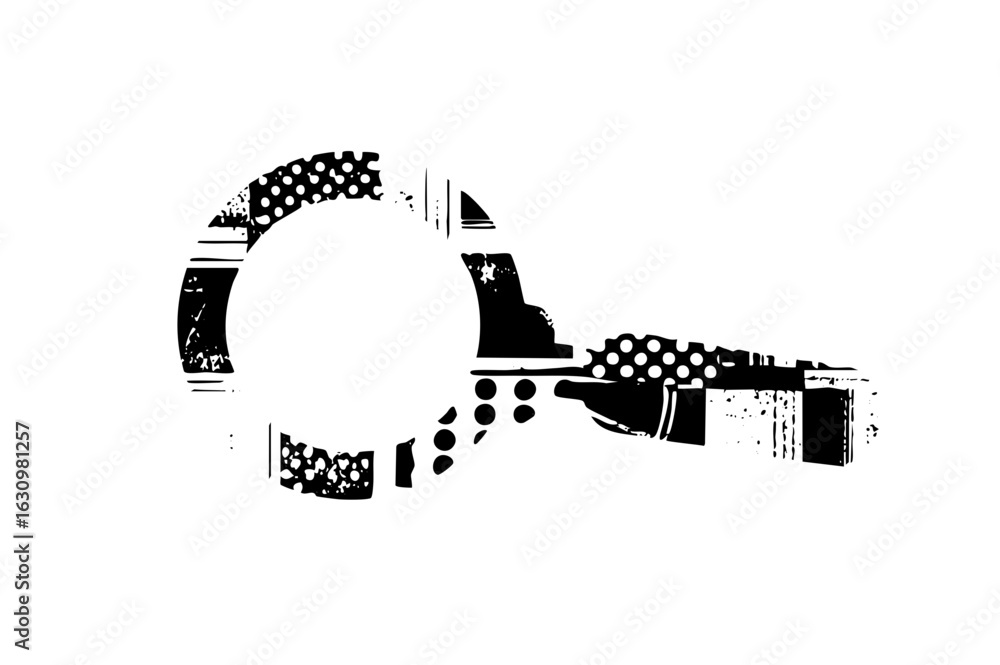 Poster vector abstract footprint with polka dots