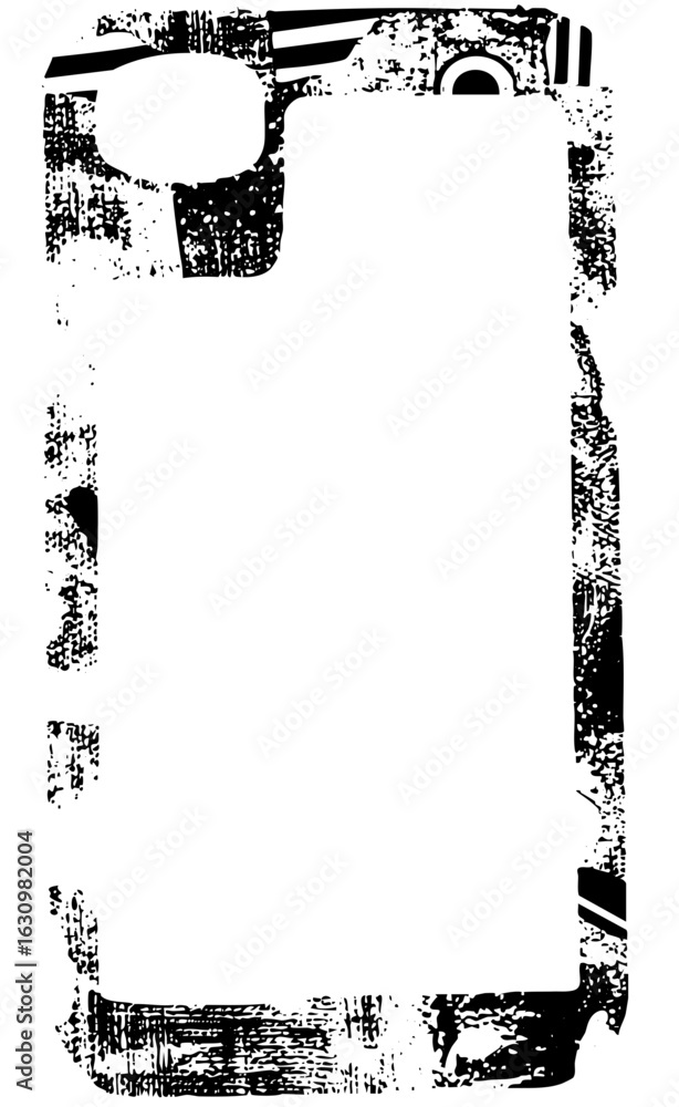 Poster Vector Stylized camera with bold lines and a textured effect.