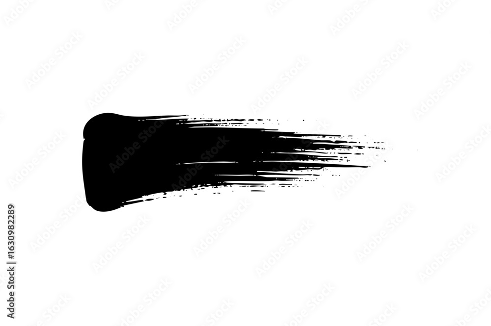 Poster Vector Dynamic brushstroke with textured edges.