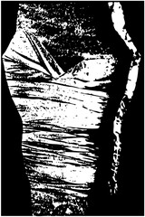 Vector Abstract canyon landscape with textured rock formations.