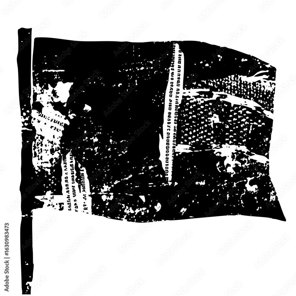Aufkleber vector abstract distressed banner with fragmented text elements.