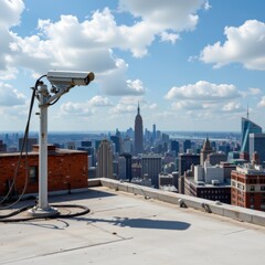 Exploring Hidden Rooftop Views of New York City Skyline Urban Architecture Daylight Elevated Perspective