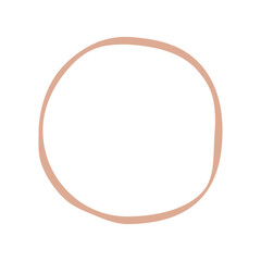 Abstract Beige Circle Frame  Minimalist Design Element