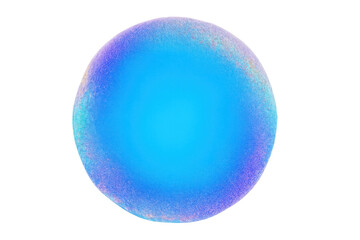 Glowing blue sphere with a textured surface on a transparent background, ideal for technology or science-related projects