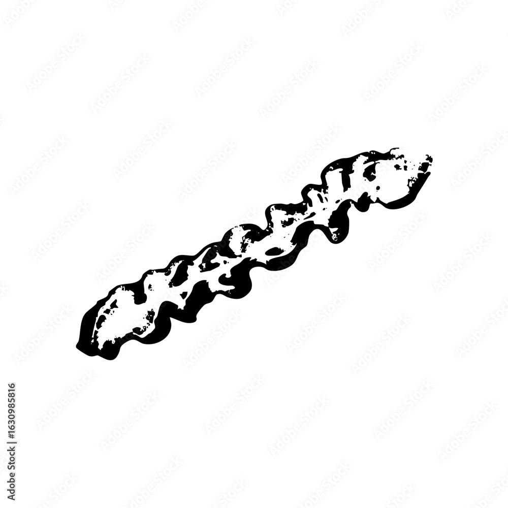 Poster vector abstract black fluid shape with rounded protrusions
