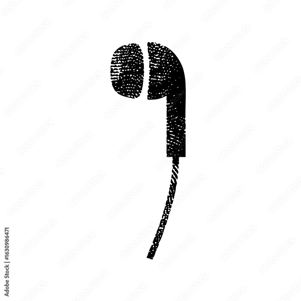 Poster vector textured comma punctuation mark .