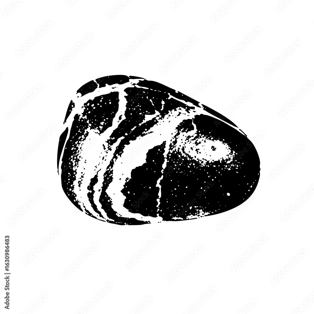 Poster vector abstract pebble stone with textured surface.