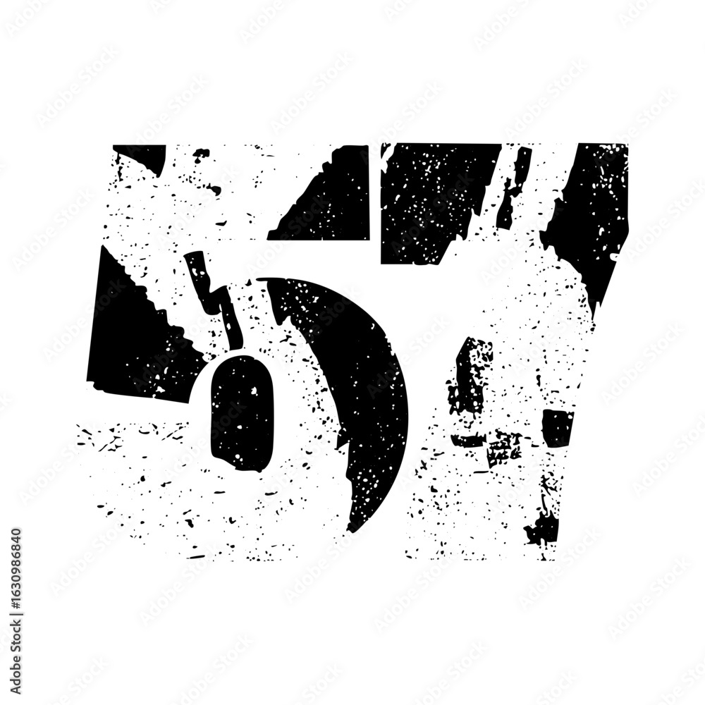 Poster vector distressed exclamation mark vector with grunge texture.