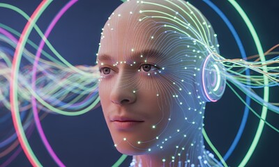 Conceptual image of Artificial Intelligence and Neural Network