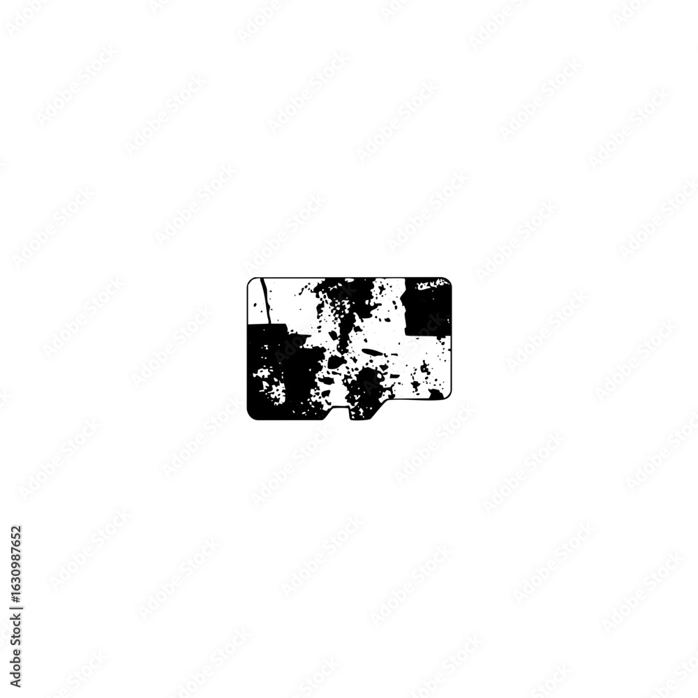 Poster vector abstract fragmented square with distressed texture.