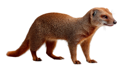 Brown Mongoose: An enchanting depiction of a mongoose, capturing its slender form and captivating gaze. It's a natural wonder that encapsulates a captivating wildlife scene.