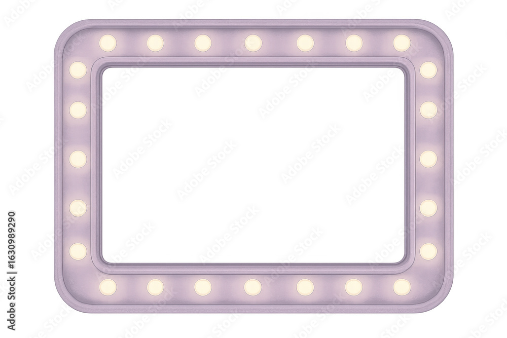 Poster glowing light bulbs framing transparent background, creating elegant luminous design with glamorous 