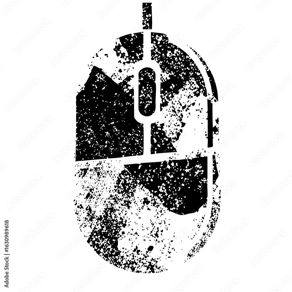 Poster vector distressed computer mouse .