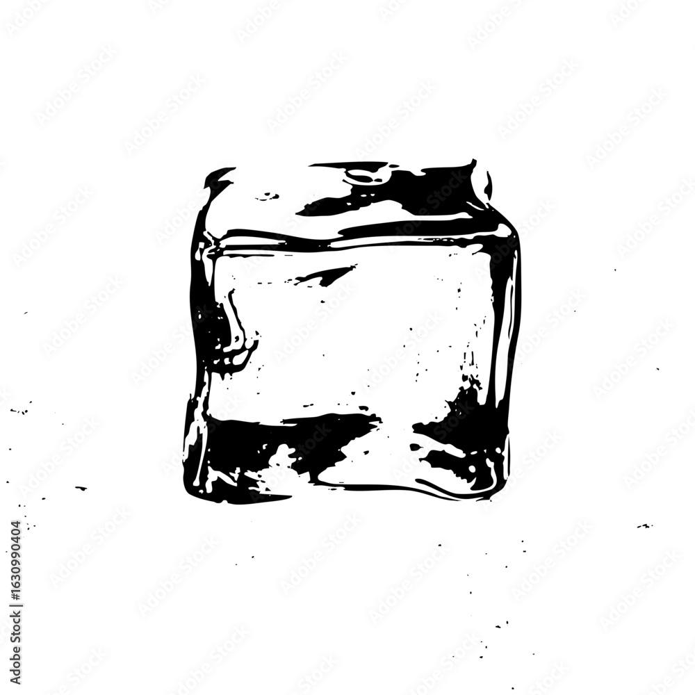 Poster vector abstract black container with rough edges.