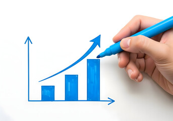 Business Growth Chart Showing Increasing Performance Trends