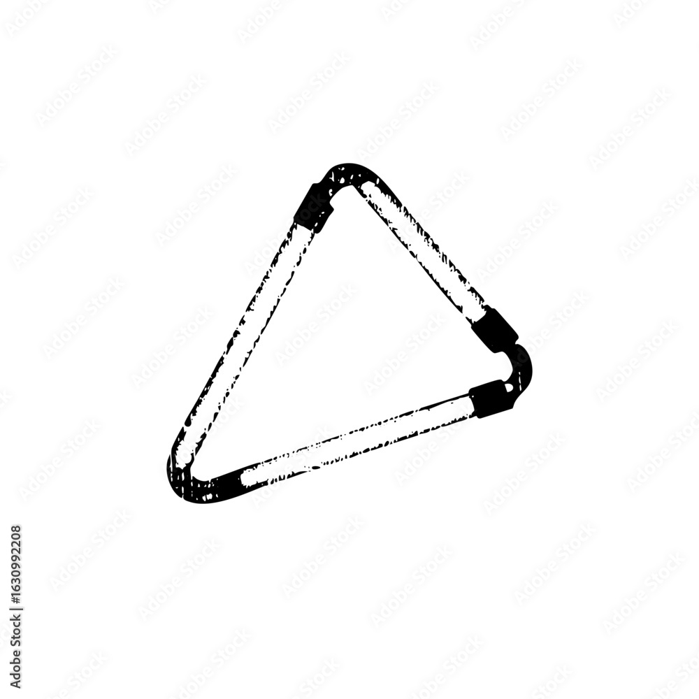 Poster vector minimalist triangle outline with rough edges.