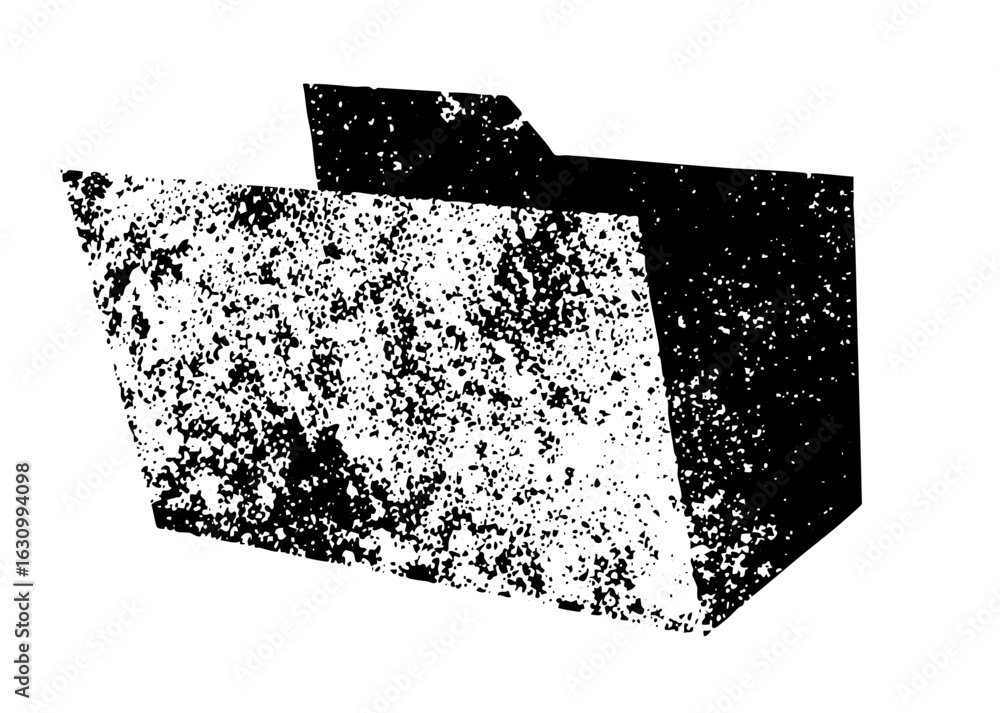 Poster Vector Distressed folder with textured surface.