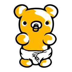 Fototapeta premium Gummy Bear Yummy Baby Pacifier Diapers Toddler Child