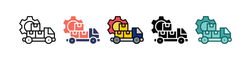 Logistics Management multiple icon