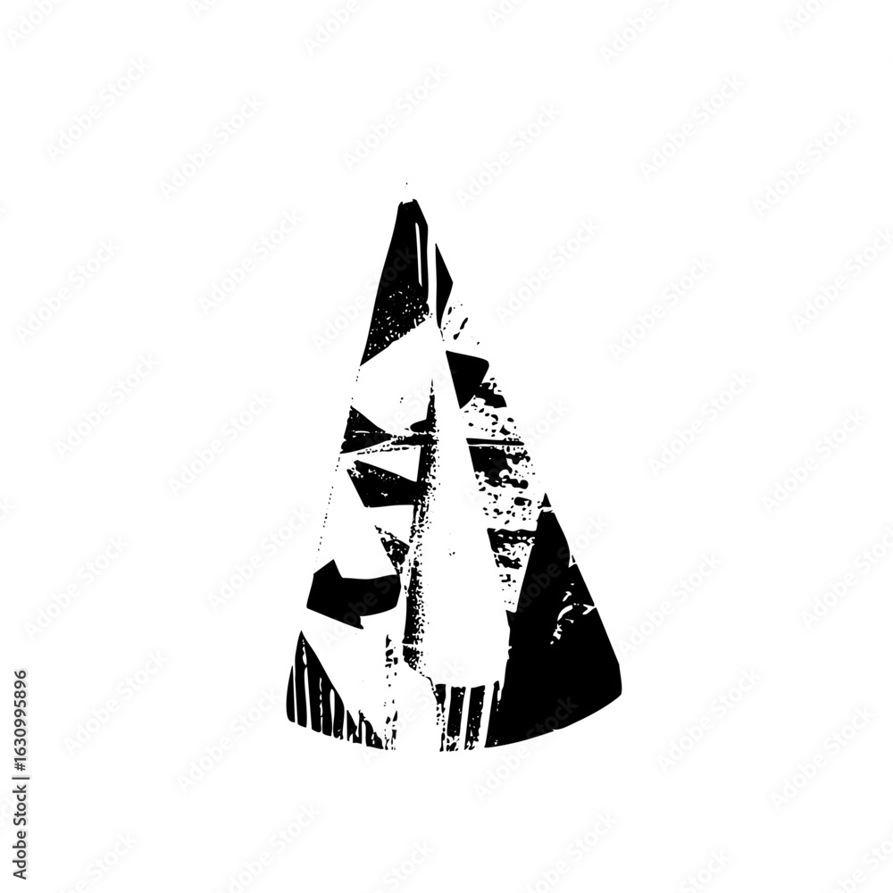 Poster vector abstract geometric face with sharp angles.