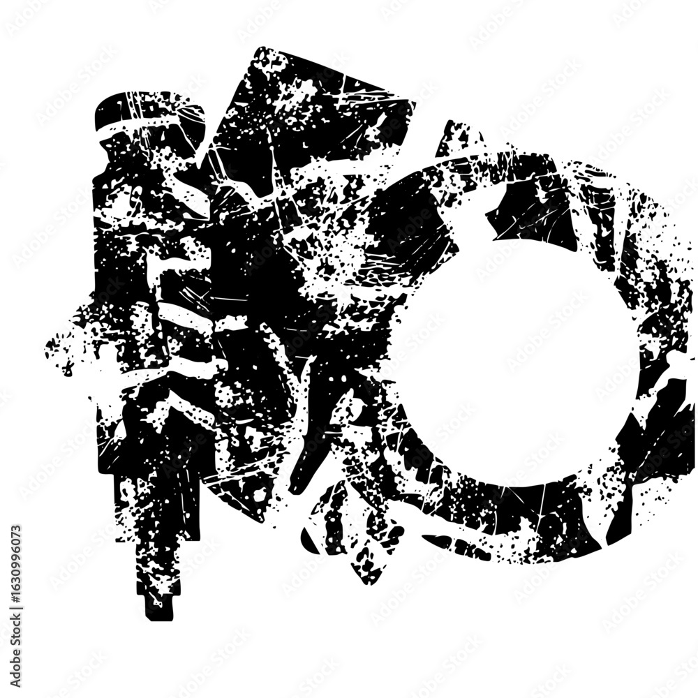 Aufkleber vector abstract scorpion with distressed texture.