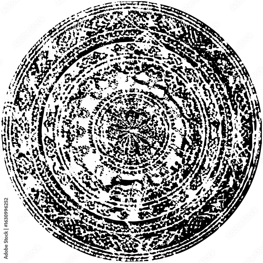 Aufkleber vector concentric circles create a swirling textured abstract .