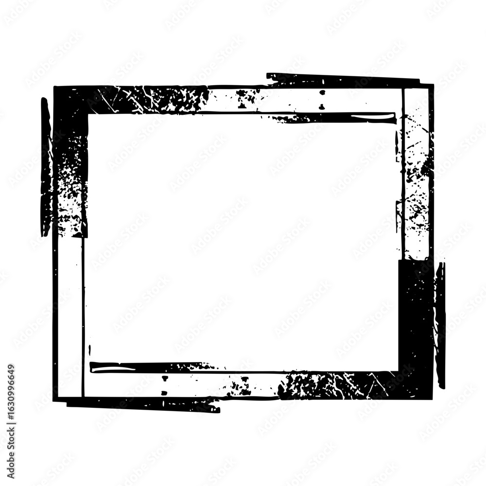 Poster vector rough edged rectangular frames create a distressed border .