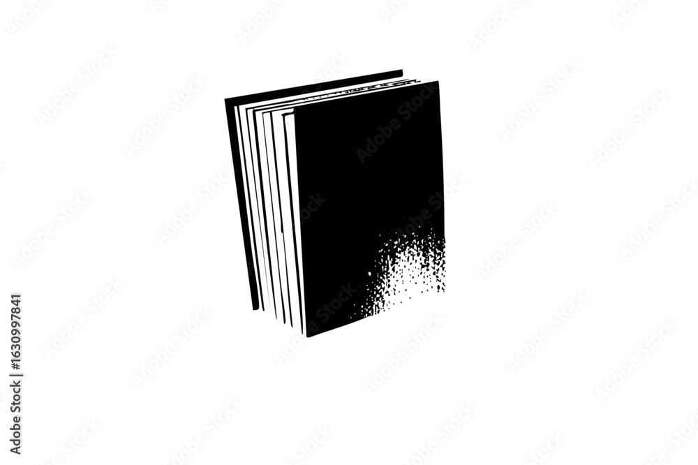 Poster vector dissolving book depicts knowledge decay.