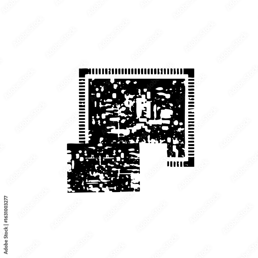 Poster vector abstract cityscape features a textured building facade.