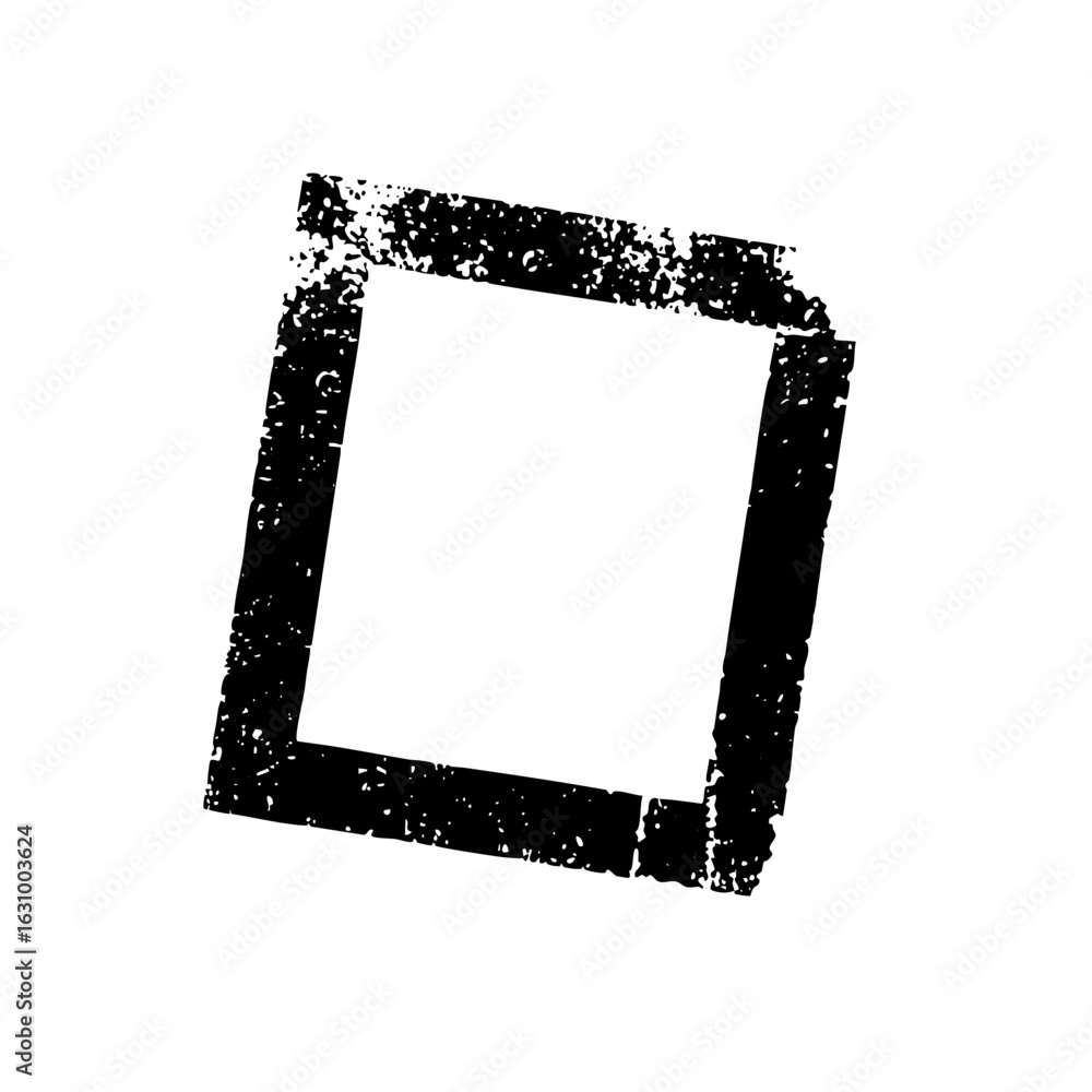 Poster vector distressed square frame with rough edges.