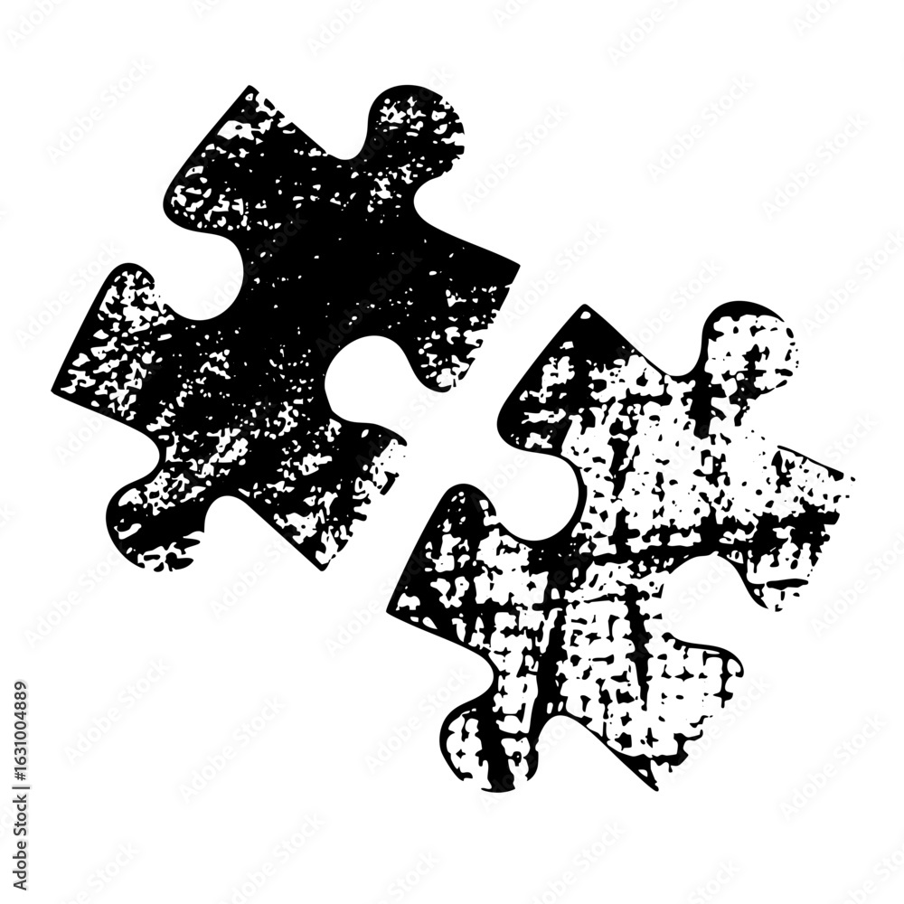 Poster vector interlocking puzzle pieces illustrate connection and problem-solving.
