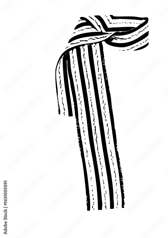 Poster Vector Abstract black lines form a dynamic flowing ribbon shape.