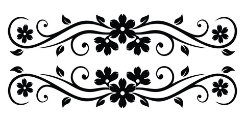 Elegant Flourish Decorative Vectors with Swirls and Leaves for Design Elements