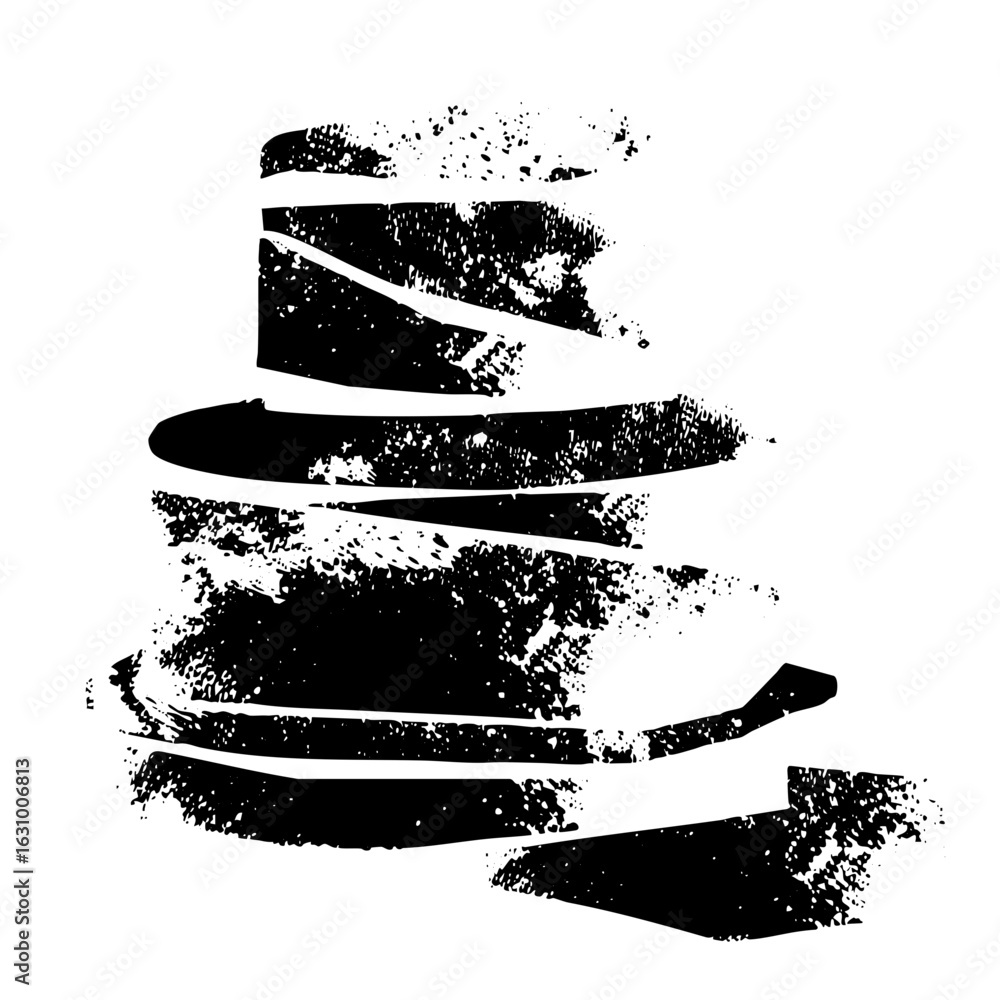 Aufkleber vector abstract stacked brushstrokes create a dynamic spiral .