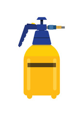 Bird sprayer. Simple flat illustration.