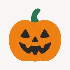 Smiling Halloween pumpkin illustration.