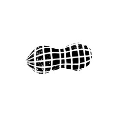 Vector Geometric peanut with a textured grid-like .