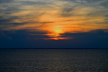 sunset over the sea