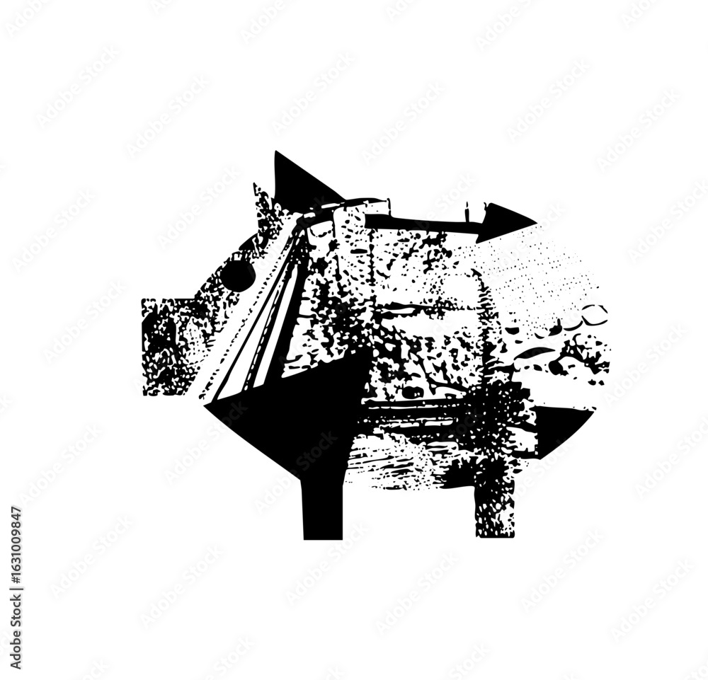 Poster vector abstract directional arrows and geometric shapes create a dynamic composition.