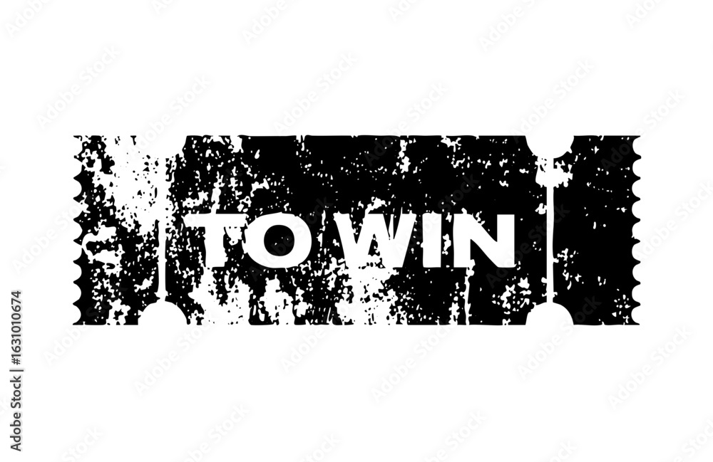 Poster vector distressed rectangular frame with to win text .