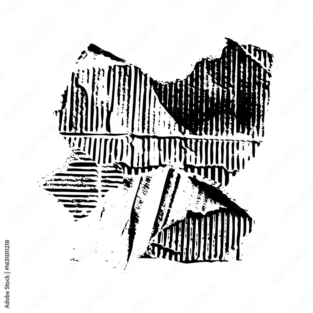 Aufkleber vector abstract mountain range with linear texture.