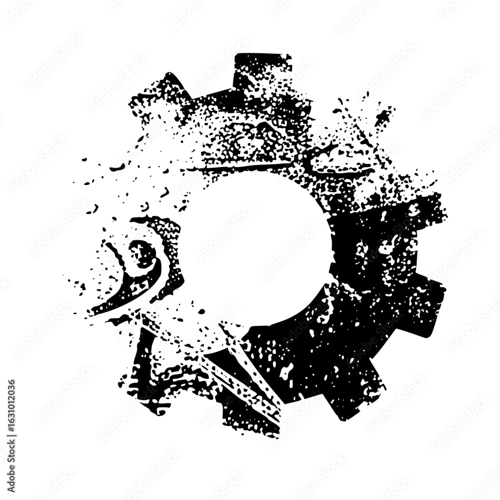 Poster vector abstract mechanical gears form a circular .