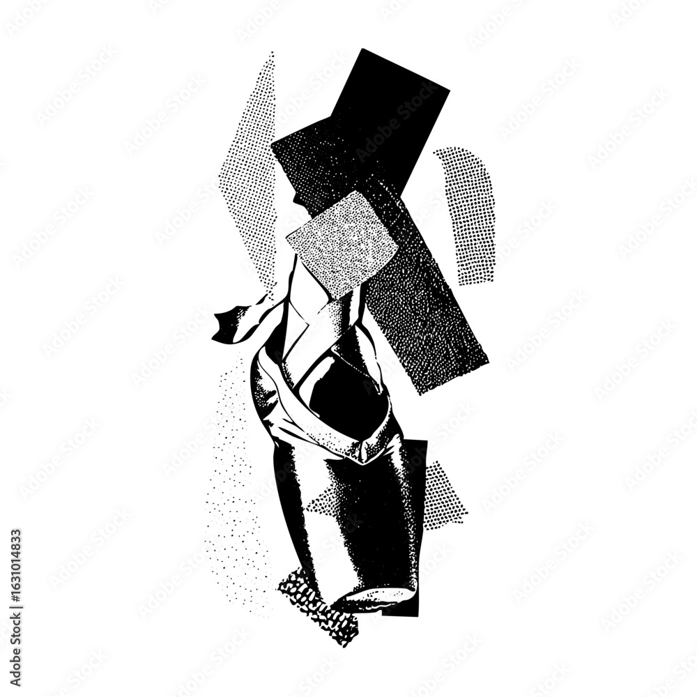 Aufkleber vector abstract geometric shapes create a dynamic fragmented composition.