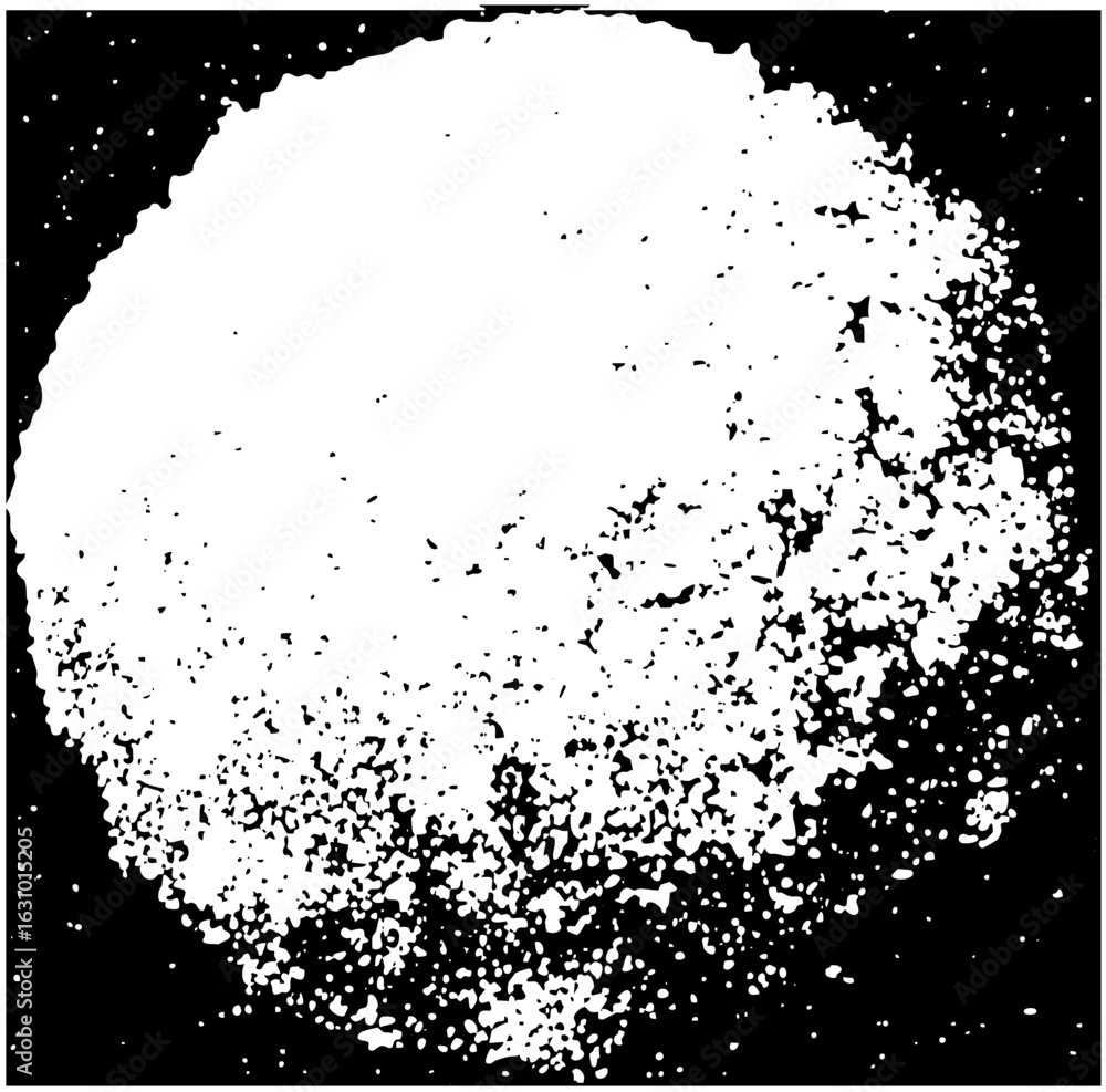 Aufkleber vector abstract grainy circle texture with scattered particles.